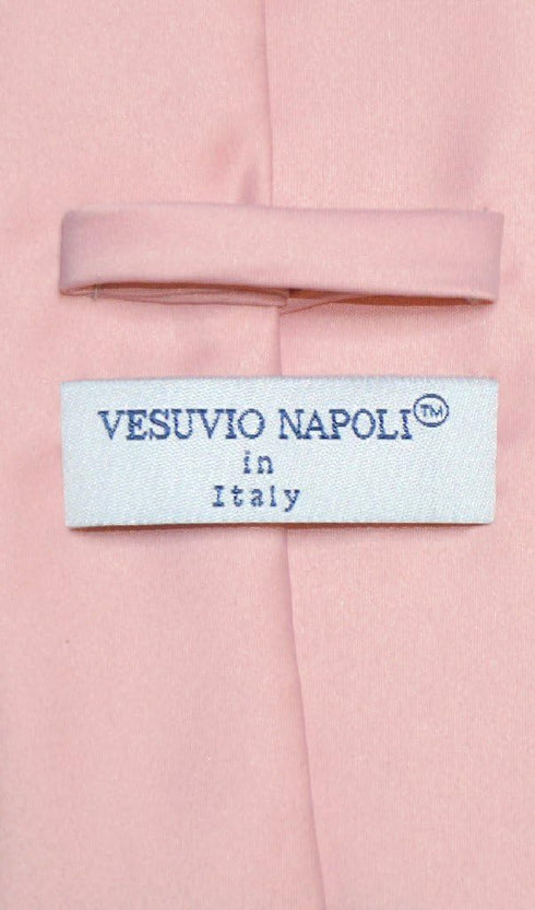 Vesuvio Napoli NeckTie Solid DUSTY PINK Color Men's Neck Tie...