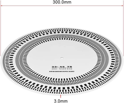 Turntable Strobe Disc, Profesional LP Turntables Record Disc Calibration Disc Stroboscope Disc Tests 33/45/78RPM...
