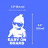 Baby on Board, Baby in Car, Car Window Decal Stickers - 3 Pack...