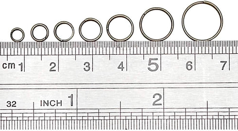Chenkou Craft 1310pcs in Box 7 Sizes Split Double Loops Jump Rings & Ring Jewelry Keychain Making from 4mm to 12mm with 1 pc Clear Box (Bronze, Mi...