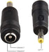 10Pcs Yellow Tip 4.0x1.7 mm Male Plug to 5.5x2.5mm Female Jack DC Power Connector Black...