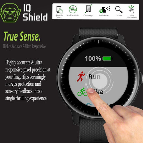 IQShield Screen Protector Compatible with Garmin Vivoactive 3 Music (6-Pack)(Full Coverage) Anti-Bubble Clear TPU Film...