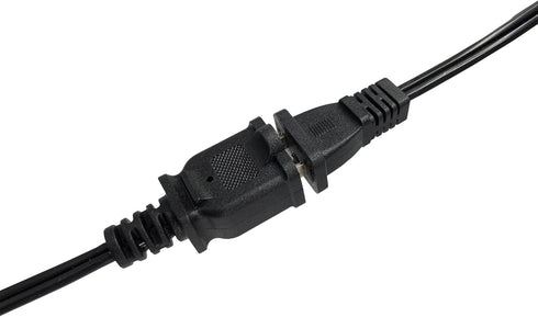 5 FT Extension Cord, Indoor Extension Cord Black, 18 AWG Small Short 2 Prong Power Cord, Female Male Low Profile Plug 3 Pack...