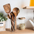 Teak Kitchen Utensils,Wooden Spatula Turner Kitchenware Nonstick Pan Cookware Natural Utensils Handcrafted Cutlery Tool (Brown)...