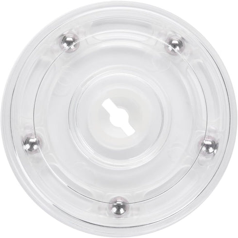 TamBee 4PCS 3Inch Acrylic Lazy Susan Turntable Organizer Revolving Display Base White Acrylic for Spice Rack Table Cake Kitchen Pantry Decorating...