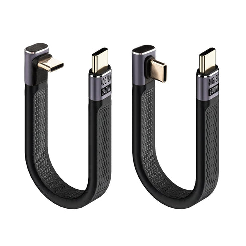 Short USB C Cable (5 inch),240W USB to USB C Cable 90 Degree, 40Gbps Data Transfer Support 8K@60Hz for iPhone 15 &MacBook & iPad Pro & Samsung...