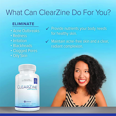 Acne Pills for Teens & Adults | Clear Skin Supplement, Vitamins for Hormonal & Cystic Acne, 90 Caps...
