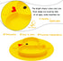Linowos Silicone Divided Toddler Plates, Portable Non Slip Suction Plates for Children Babies and Kids BPA Free Baby Dinner Plate (Duck-Yellow) 1...