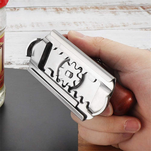 Jar Opener Stainless Steel Adjustable Tool for 1-4 inches Bottle Can Lids, Fit Seniors, Arthritis, Women, Chilren, Weak Hands...