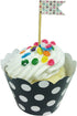 AllyDrew Standard Size Polka Dots Cupcake Wrappers (Set of 20), Black...