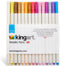 KINGART Studio Vivid Colors with Fine Point, Set of 30, Metallic Unique Colors...