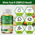 Whole Food B Complex + L-Methylfolate + Probiotics + Digestive Enzymes! High Potency! Vegetarian! for Metabolism, Immune w/Digestive Support! 120 ...