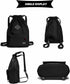 Peicees Waterproof Drawstring Sport Bag Lightweight Sackpack Backpack for Men and Women...