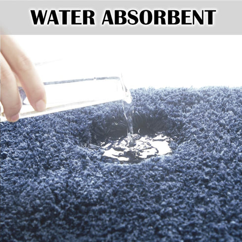Suchtale Bath Rug for Bathroom Non Slip Bathroom Mat (20 x 32, Blue) Water Absorbent Soft Microfiber Shaggy Bath Rug Machine Washable Bath Mat for...