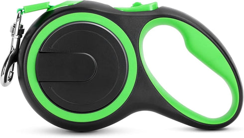 UrbanX Retractable Dog Leash for Large and Strong Breed Dogs with Anti-Slip Handle 24ft Strong Nylon Tape One-Handed Brake Pause Lock - Green...