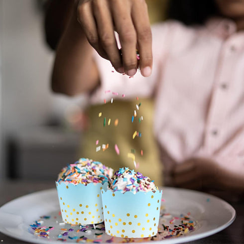 50 Pcs Paper Baking Cups 4.7 oz Cupcake Liners Oven-safe Muffin Cupcake Cups Liners Non-stick Baking Ramekin Holders Little Pudding Cups, Cupcake ...