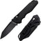 Pocket Folding Knife for Men: 3.93" Stainless Steel All Black Blade, Axis Lock, G10 Scales with Clip, EDC Knives Great for Outdoor, Camping, Hikin...