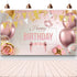 Happy Birthday Decorations Banner Large Rose Gold Balloons Backdrop Theme Poster for Girl Women Birthday Celebration Banner Party Supplies Photo B...