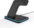 Omni Dock QI Wireless Charging Station, Black, 15W Fast Charger Docking Stand, Compatible with Apple Watch, AirPods, iPhone, Samsung, 3 in 1, Mult...