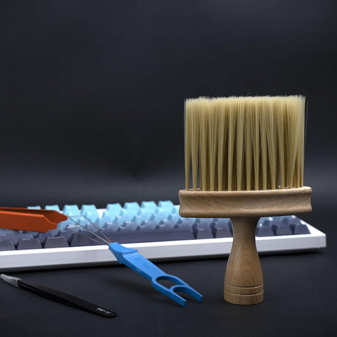 4 Pcs Computer Cleaning Tool Kit Keyboard Cleaning Wooden Anti-Static Soft Brush Set with Keycap Puller and Switch Gripper for Computer Keyboards,...
