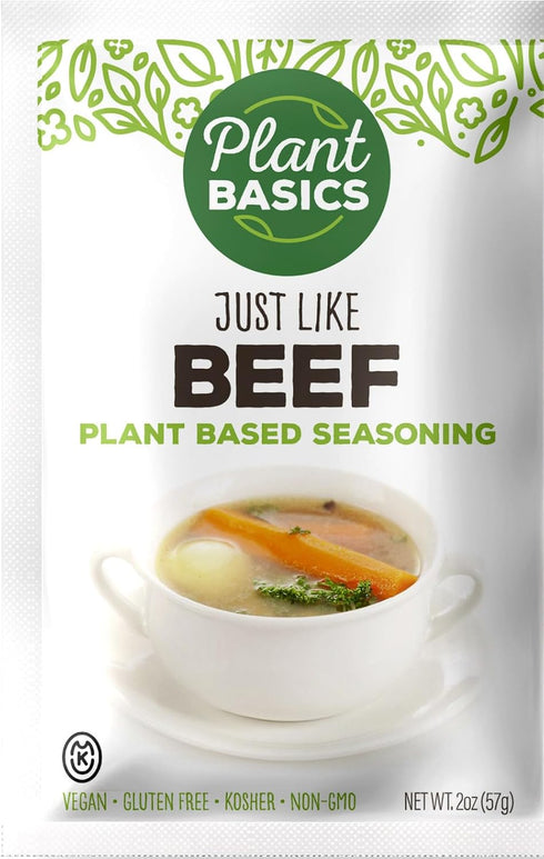Plant Basics - Plant Based Seasoning, Just Like Beef, 2 ounce, Vegan, Gluten Free, Kosher, Non-GMO...