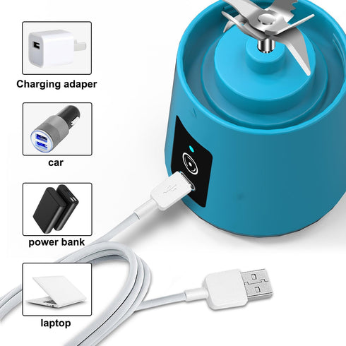 Portable Blender for shakes and smoothies, Cordless Personal Mini 13oz compact Blender Bottle, Travel Electric Juicer Cup, USB Rechargeable Mixer ...