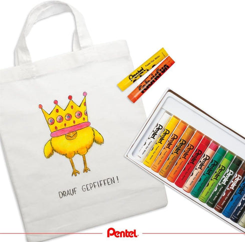 Pentel Arts Fabric Fun Pastel Dye Sticks, 15 Color Set (PTS-15)...