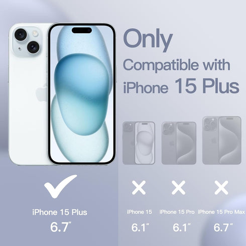 JETech Silicone Case for iPhone 15 Plus 6.7-Inch, Silky-Soft Touch Full-Body Protective Phone Case, Shockproof Cover (Winter Blue)...