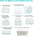 Cloth Wipes Dispenser,8.2L x 4.9W x 3.9H inches,Cloth Baby Face Wipes Container for Homemade Reuseable Diaper Wipes Storage Box Essential for Clot...