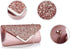 Women Glitter Sequins Envelope Evening Bag Handbag Party Bridal Clutch Purse...