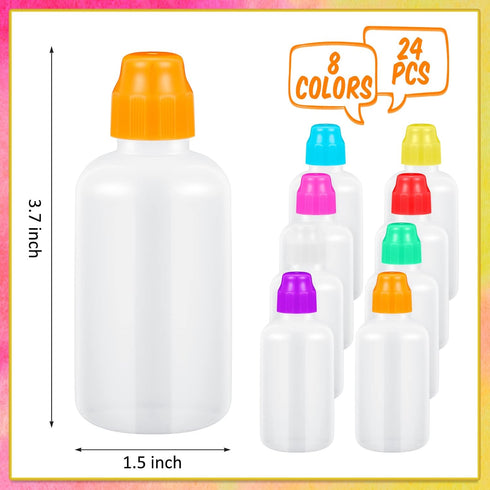Tessco Marker Bottle with Dauber Tip, 2 Ounce Empty Paint Dabbers, Refillable Bottles Dauber Paint Graffiti Mop, Art Crafts Painting Supplies (16 ...