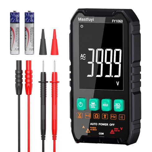 Multimeter Digital, NCV Electrical Tester, Compact Intelligent Multi Tester, True RMS 4000 Counts, Overload Protection, Auto-Ranging, Capacitance,...