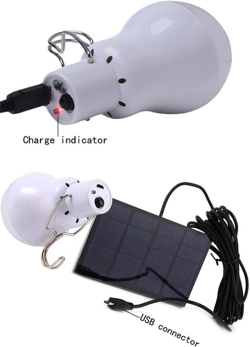 Solar Light Bulb Outdoor 130LM Portable Solar Powered Led Bulb Light for Chicken Coops Shed Hiking Fishing Camping Tent Lighting(2Pack)...