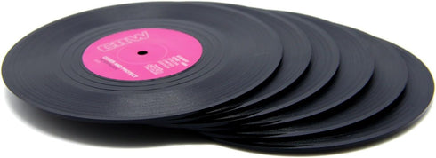 Coaster Vinyl Record Disk Coasters for Drinks - Tabletop Protection Prevents Furniture Damage (6 PCS Vinyl)...
