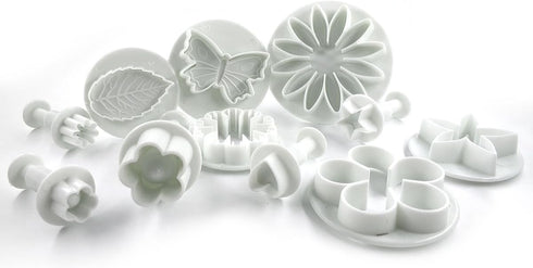 Daycount 33 Pcs Fondant Tools, Fondant Cake Mould, Ejector Stamp Modeling Cookie Plunger Cutter Sugarcraft Flower Leaf Butterfly Heart Shape Decor...