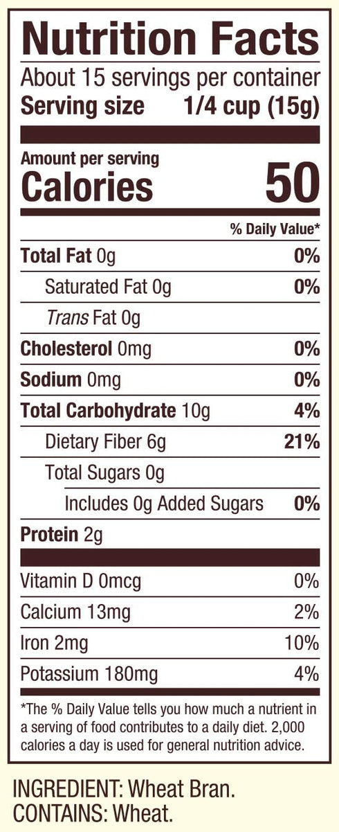 Bob's Red Mill Wheat Bran, 8oz (Pack of 1) - Non GMO, Vegan, Kosher...