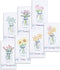 Jack Dempsey Needle Art Mason Jar Bouquets Embroidery Towels, Cotton, white...