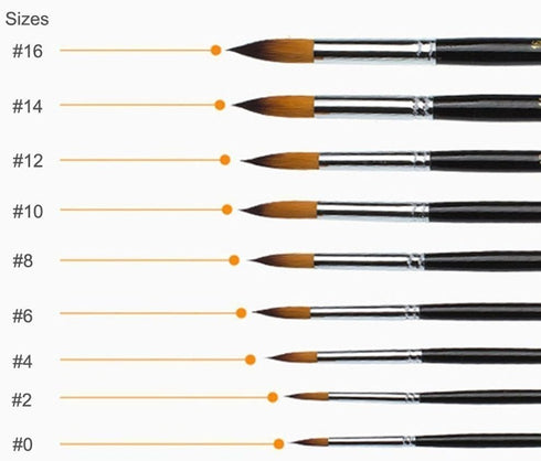 Nylon Paint Brushes Set, Inclined Plane Wooden Long Handle Brush Set Art Artist Professional Painting Supplies for Acrylic Watercolor and Oil Pain...