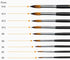 Nylon Paint Brushes Set, Inclined Plane Wooden Long Handle Brush Set Art Artist Professional Painting Supplies for Acrylic Watercolor and Oil Pain...