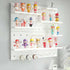 Pegboard Shelf Set with Hooks,Small Plastic Floating Shelves Wall Organizer for Desk, Office, Bathroom, Entryway and Kitchen, No Drilling...
