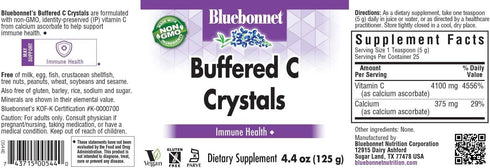 Bluebonnet Nutrition Buffered C Crystals, Buffered Vitamin C Powder, for Immune Health, for Antioxidant Protection, Soy Free, Gluten Free, Non-GMO...