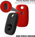 Geiomoo Silicone Case for Tile Pro 2022 Tracker, Soft Flexible Scratch Resistant Cover with Carabiner (2 Pack Red+Black)...