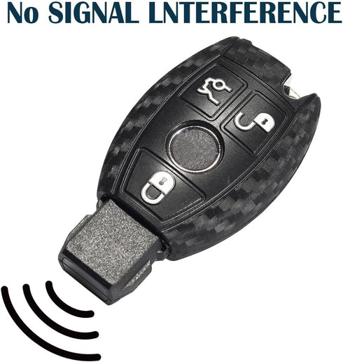 Lcyam Key Fob Cover Case Carbon Fiber Pattern for Mercedes Benz C E M S CLS CLK GLK GLC G Class CLA GLK350 GLA 250 C300 AMG 2019 GLC 300...