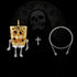 Sponge Skull Jewelry Necklace, Gothic Square Skull bob Jewelry, 925 Silver Cute Cartoon Pendant...