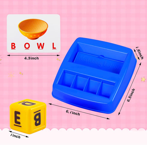 Matching Letter Game, Spelling Word and Increases Memory, Early Learning Educational Toy for Preschool & Kindergarten Kids Over 3-8 Years Old...