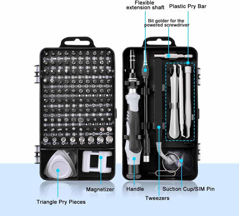 EFAITHFIX Precision Screwdriver Set, Professional 115 in 1 Magnetic Repair Tool Kit for Computer, Mobile Phone, Laptop, Tablet, Game Console, Watc...