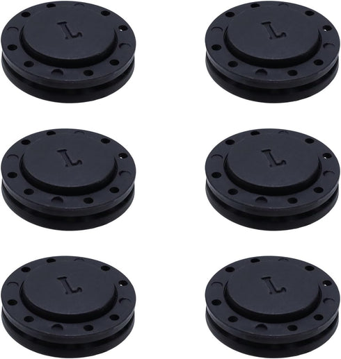 12PCS Magnetic Clothes Buttons Black Hidden Coat Button Nylon Windbreaker Buckle for Cloak Overcoat Sleepwear (26mm/1.02Inch)...