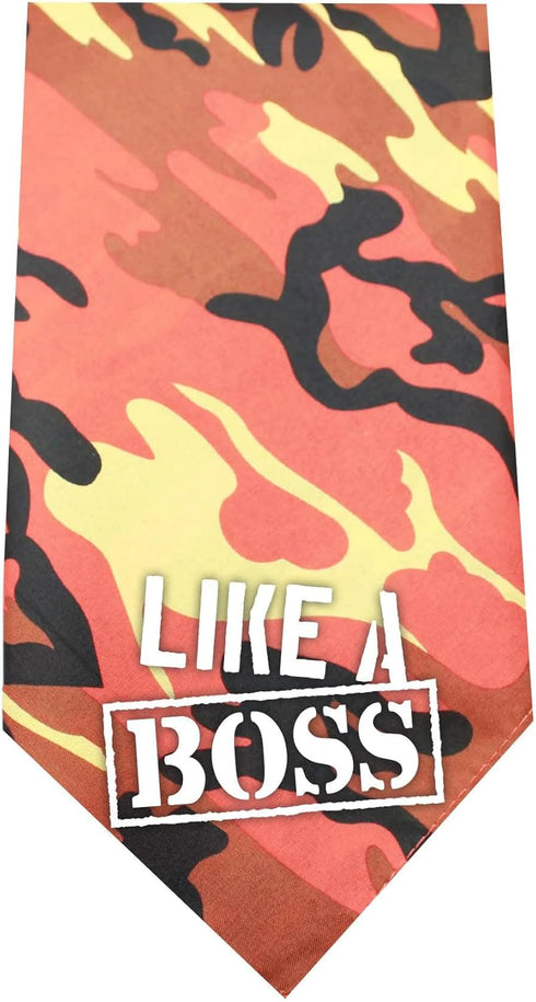Mirage Pet Products Like a Boss Screen Print Bandana for Pets, Large, Navy Blue...