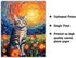 Bestbuddy Pet 8X10 Unframed Starry Night Van Gogh Inspired Cute Sitting American Shorthair Cat House Pet Friend Family Animal Clinic Oil Painting ...