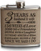 Bella Busta-3 Years as a husband and wife-Years,Weeks, Days, Hours, Minutes, Seconds Engraved Light Brown Leatherette Stainless Steel Flask-3 year...